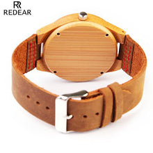 Bamboo Wooden Watch Unique Design Top Brand Wrist Watches Wood Men'S Watch