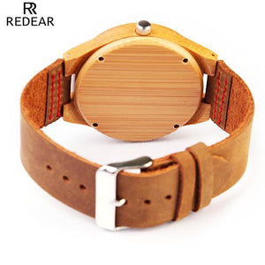 Bamboo Wooden Watch Unique Design Top Brand Wrist Watches Wood Men'S Watch